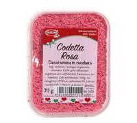 Codette di zucchero rosa per decorazioni 70 g