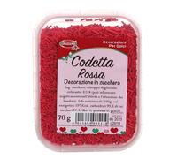 Codette di zucchero rosse per decorazioni 70 g