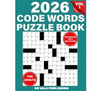 Codewords Puzzle Book for Adults 2026: Large Print 120 Puzzles with Solutions,Vol 1.