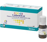 codex 5 miliardi/8 ml polvere e solvente per sospensione orale saccharomyces boulardii