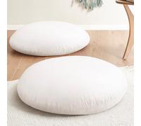 Codi Set di 2 cuscini rotondi da pavimento, cuscino da meditazione grande e spesso, cuscini circolari e inserti per pouf, 81 cm, in memory foam (avanzato)