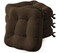 Codi Set di 4 cuscini per sedia 40 x 40 x 8 cm, extra spessi, comodi cuscini per sedia con rivestimento idrorepellente, lavabili, antiscivolo, in memory foam, per sedie da esterno e da giardino