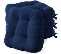 Codi Set di 40 x 40 x 8 - Cuscini per sedia spessi e comodi con rivestimento idrorepellente, lavabili e antiscivolo, per sedie da esterno e da giardino, blu navy
