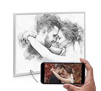 codiarts. Foto o selfie ritratto nello stile di un disegno a matita (Digital Artwork) come poster o immagine incorniciata, regalo fotografico personalizzato - Poster fotografico come regalo per