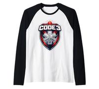 Codice 3 Tre Divertenti gerghi paramedici Dentro Scherzo EMT EMS Maglia con Maniche Raglan