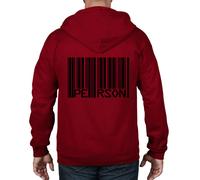 Codice a Barre Persona Felpa Cappuccio e Zip Intera - Politici T-Shirt Ora