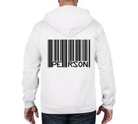 Codice a Barre Persona Felpa Cappuccio e Zip Intera - Politici T-Shirt Ora