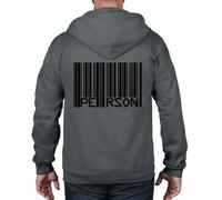 Codice a Barre Persona Felpa Cappuccio e Zip Intera - Politici T-Shirt Ora