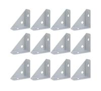 Codice Angolare Da 12 Pezzi For Staffe A Triangolo Rettangolo, Mobili Fissi, Utilizzati For Il Supporto E Il Rinforzo Degli Angoli Di Armadi E Letti.(Gray-12pcs)