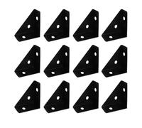 Codice Angolo Staffa Da 12 Pezzi Triangolo Ad Retto, Mobili Fissi, Utilizzato For Supporto E Rinforzo Di Armadietti Letti Accessori Hardware(Black-12pcs)
