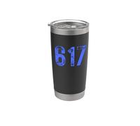 Codice Area 617 per Boston Massachusetts MA 617 Bicchiere termico in acciaio inox doppia parete