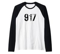 Codice area 917 per New York City Brooklyn Queens Bronx 917 Maglia con Maniche Raglan