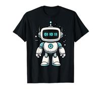 Codice Binario 01 10 11 Robotics Tech Geek Maglietta con Stampa Grafica Economica