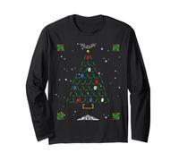 Codice Binario Albero di Natale Programmatore Coder Tech Holiday Maglia a Manica
