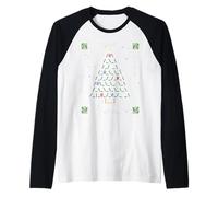 Codice Binario Albero di Natale Programmatore Coder Tech Holiday Maglia con Maniche Raglan