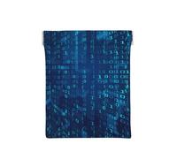 Codice binario blu del programmatore, Spremere il portafoglio superiore da donna Borsa portaoggetti Piccola portamonete Portamonete