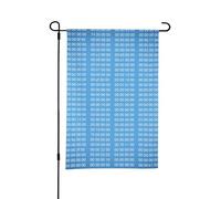 Codice binario blu per computer, bandiera estiva da giardino bifacciale da 12x18 pollici per esterni