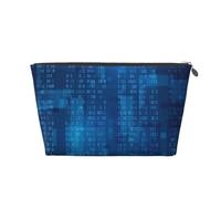 Codice binario del programmatore blu, Borsa da toilette Borsa per trucco Borsa per cosmetici Borsa da toilette da viaggio portatile