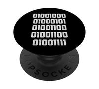 Codice binario per Hello! Divertente linguaggio di codifica e codificatore PopSockets PopGrip Adesivo