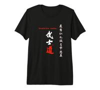 Codice Bushido Calligrafia Giapponese Originale Samurai Maglietta Premium