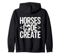 Codice Cavalli Crea Un Amante del Programmatore equestre Felpa con Cappuccio