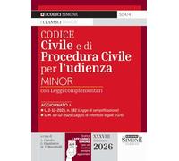 Codice civile e di procedura civile per l'udienza Minor. Con APP CODICI SIMONE per un codice sempre aggiornato