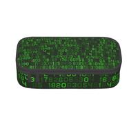 Codice computer decimale verde del programmatore, Astuccio per matite, Astuccio per matite Astuccio per penne a matita di grande capacità Borsa per cosmetici