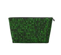 Codice computer decimale verde del programmatore, Borsa da toilette Borsa per trucco Borsa per cosmetici Borsa da toilette da viaggio portatile
