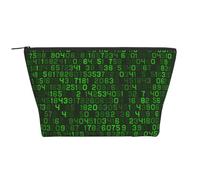 Codice computer decimale verde del programmatore, Borsa da toilette Borsa per trucco Borsa per cosmetici Borsa da toilette da viaggio portatile