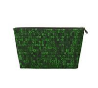 Codice computer decimale verde del programmatore, Borsa per il trucco Borsa per cosmetici Borsa da toilette da viaggio portatile Borsa da toilette