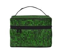 Codice computer decimale verde del programmatore, Borsa per il trucco Borsa per cosmetici Borsa da viaggio portatile da viaggio Astuccio per matite