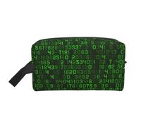 Codice computer decimale verde del programmatore, Borsa per il trucco Borsa per cosmetici Borsa da viaggio portatile da viaggio Borsa per trucco Organizer
