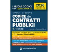 Codice dei contratti pubblici 2026 con testi a fronte - 2026 - Ne