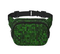 Codice del computer decimale verde del programmatore, Marsupio quadrato a doppio strato, borsa da viaggio, marsupio casual
