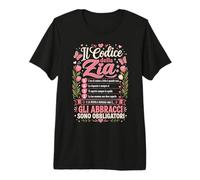 Codice della Zia Frase Dolce Famiglia Zia e Nipoti Maglietta Premium