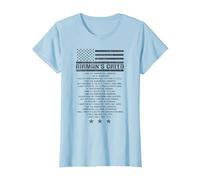 Codice dell'aeronautica Militare Ethos di US Airman's Creed Maglietta, Donna, Celeste, L