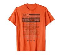 Codice dell'aeronautica Militare Ethos di US Airman's Creed Maglietta, Uomo, Arancio, L