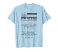 Codice dell'aeronautica Militare Ethos di US Airman's Creed Maglietta, Uomo, Celeste, L