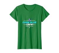 Codice d'emergenza per Infermiere, Regalo Blue Crew Response Team Maglietta, Donna, Verde Mela, L