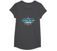 Codice d'emergenza per Infermiere, Regalo Blue Crew Response Team Maglietta, Ragazze, Grigio Scuro, L