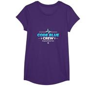 Codice d'emergenza per Infermiere, Regalo Blue Crew Response Team Maglietta, Ragazze, Viola, L