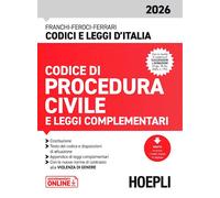 Codice di procedura civile e leggi complementari 2026 - Franchi Luigi, Fer...