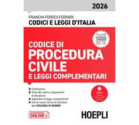 Codice di Procedura civile e leggi complementari 2026 [Paperback] [Feb 13, 2026]