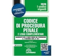 CODICE DI PROCEDURA PENALE 2026 - BONTEMPELLI MANFREDI (Curatore) - La Tribuna