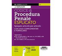 Codice di procedura penale esplicato. Spiegato articolo per articolo. Con leggi complementari e formulario. Aggiornato: D.L. 11-4-2025, n. 48, conv. in L. 9-6-2025, n. 80 (Pacchetto Sicurezza), L...