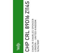 CODICE FISCALE CHARLIE CHAPLIN: agenda bianca