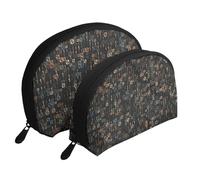 Codice informatico programmatore, Borsa per trucco a conchiglia Portamonete da donna Borsa da toilette piccola Borsa per cosmetici 2 pezzi
