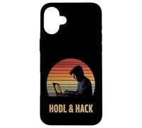 Codice IT Hacker Terminal Bitcoiner Cybersecurity Tech Bitcoin Custodia per iPhone 16 Plus