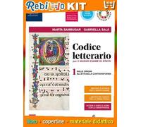 CODICE LETTERARIO 2020 - VOL 1 - PER IL NUOVO ESAME DI STATO + LAB DI METODO PER 3 E 4 + ANTOLOGIA DELLA DIVINA COMMEDIA+ INVALSI + FASCICOLO PANDEMIA (9788830206793) - Libro Scolastico + Kit Scu