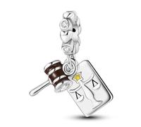 Codice Martello Martelletto Ciondolo per Braccialetti Collane Argento Sterling, Pendenti Perline Ciondoli Fai da Te Gioielli Regali per Donne Suo Avvocato Giudice Corte d'Asta Regalo per Studenti